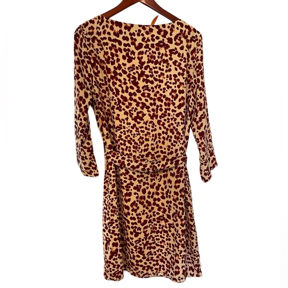 🔥4 for $75🔥 H&M Classic 3/4 Sleeve Leopard Print Dress Office Professional - Picture 3 of 7